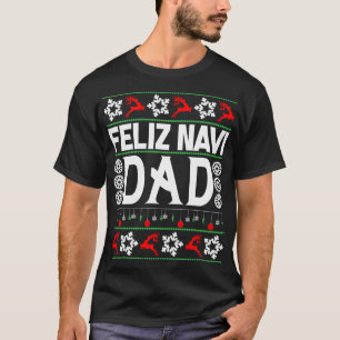T-shirt Feliz Navi Papa-Navidad Chandail de Noël moche
