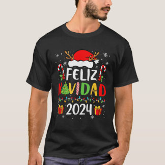 T-shirt Feliz Navidad 2024 Famille correspondante Noël esp
