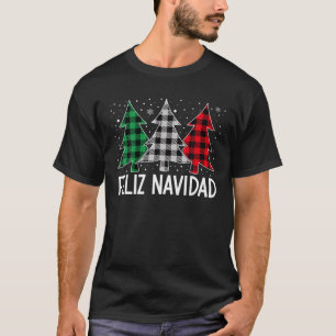 T-shirt Feliz Navidad Arbres de Noël espagnols corresponda