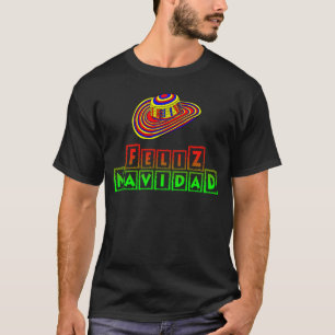 T-shirt Feliz Navidad avec la chemise de Noël de sombrero