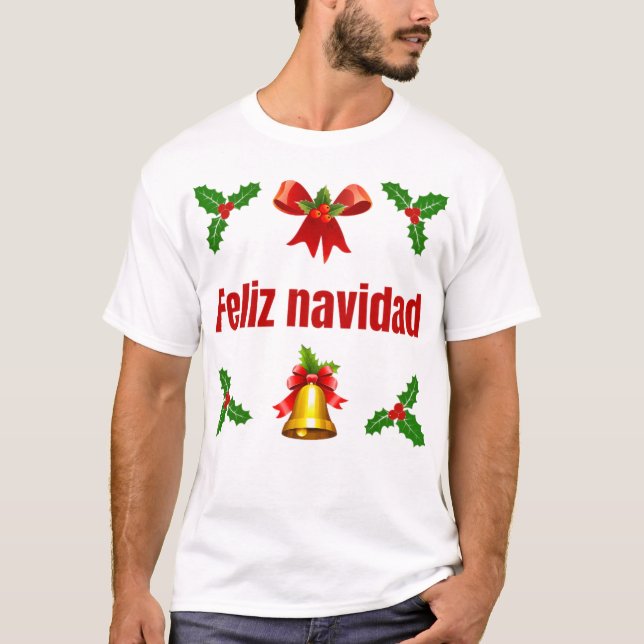 T-shirt Feliz navidad - chemise mens (Devant)