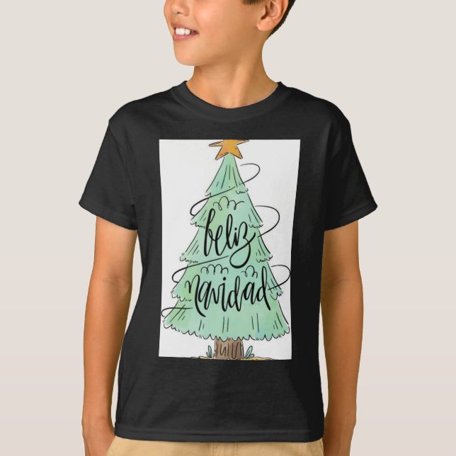 T-shirt Feliz Navidad Christmas Tree T Shirt  (Devant)