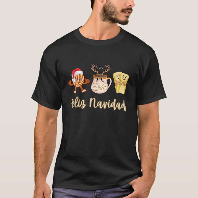 T-shirt Feliz Navidad Funny espagnol Noël Pan Dulce Ca (Devant)