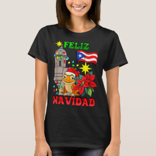 T-shirt Feliz Navidad Grenouille Porto Rico Lumières de No