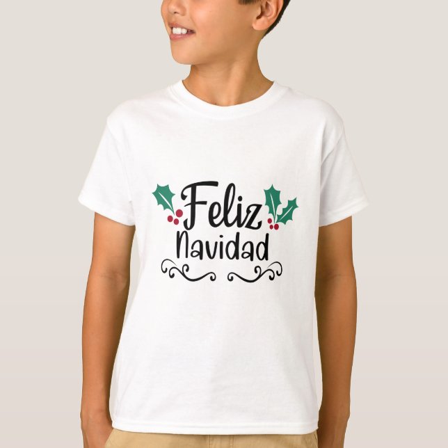 T-shirt Feliz Navidad Joyeux Noël (Devant)