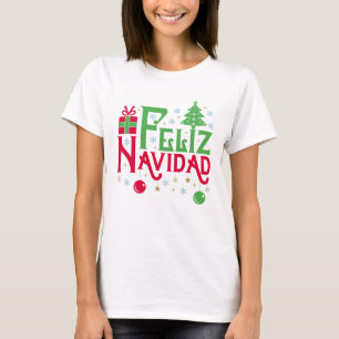 T-shirt Feliz Navidad Joyeux Noël Joyeux Yule