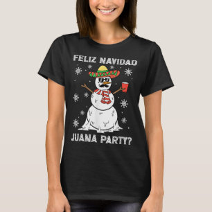T-shirt Feliz Navidad Juana Cool de fête Cadeaux mexicain 