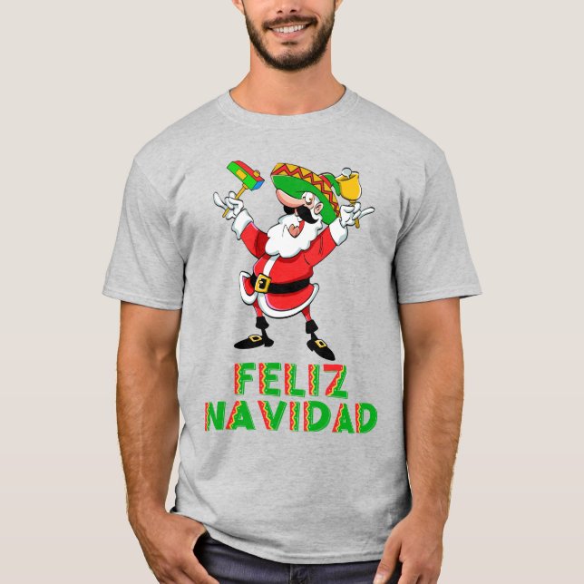 T-shirt Feliz Navidad Mexico Noël Père Noël (Devant)