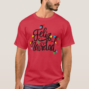 T-shirt Feliz Navidad Noël Lumière Joyeux Noël