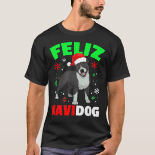 T-shirt Feliz Navidog Pitbull Chien moche Noël Sweer