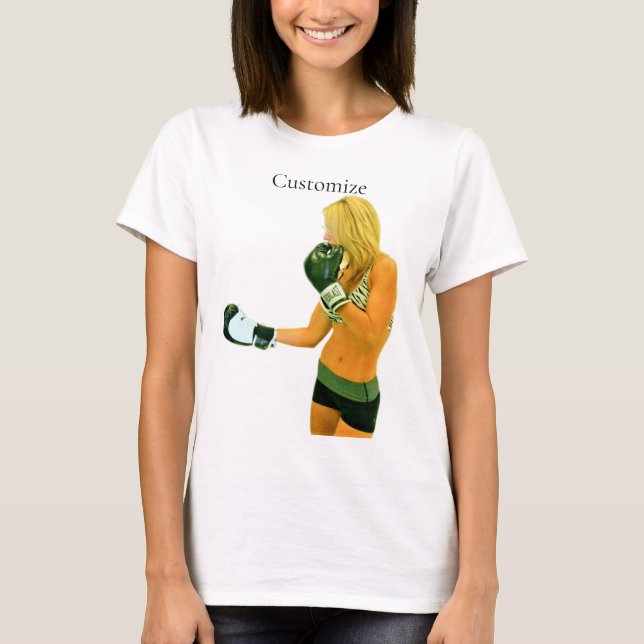 T-shirt Female Fitness Model boxing Thunder_Cove (Devant)