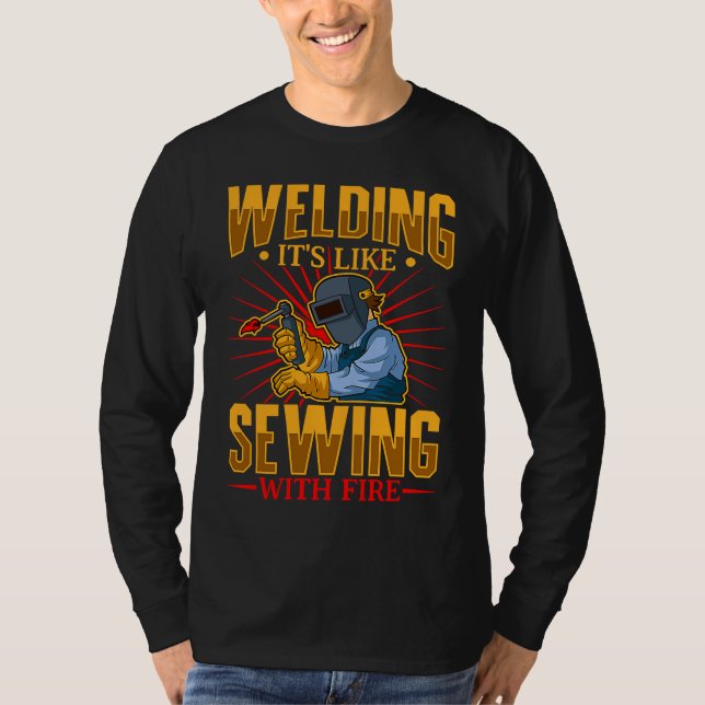 T-shirt Female Welder   Welding Mechanic Forge Metalwork   (Devant)