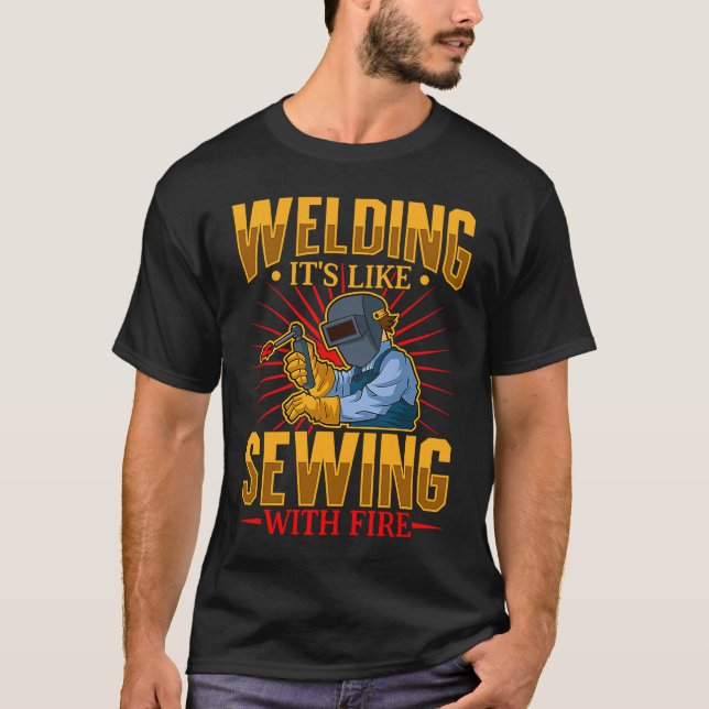 T-shirt Female Welder   Welding Mechanic Forge Metalwork   (Devant)