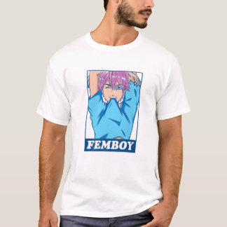 T-shirt Femboy Anime Boy Crosshabing esthétique Yaoi passé