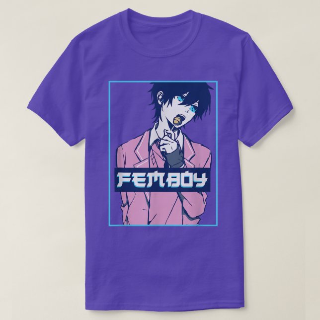 T-shirt Femboy esthétique Japonais Anime Boy Crossdressing (Design devant)