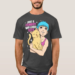 T-shirt Femboy Just A Femboy Who Love Cats Don