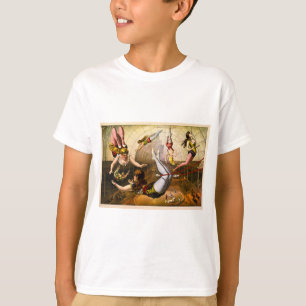 T-shirt Femelle acrobates 1890