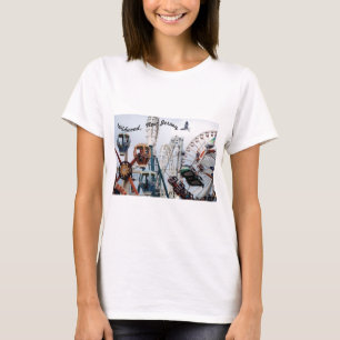 T-shirt Femelle de chemise de lumière des textes de
