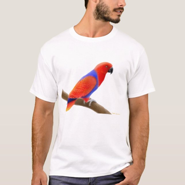 T-shirt femelle de perroquet d'Eclectus (Devant)