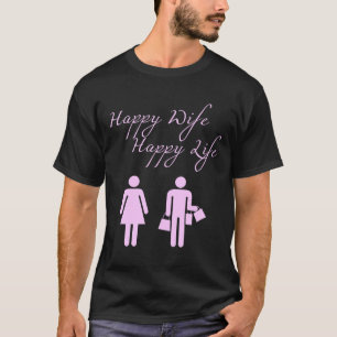 T-shirt Femelle heureuse de la vie d'épouse heureuse