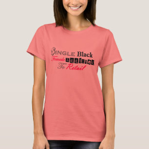 T-shirt Femelle noire simple dépendante à la vente au