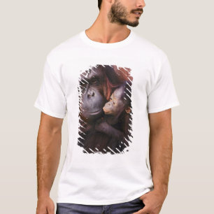T-shirt Femelle orang-outan de Sumatra avec bébé, Pongo