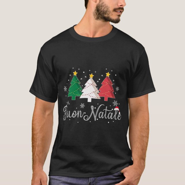 T-shirt Femen Buon Natale Italien Noël Arbre - Xmas V (Devant)