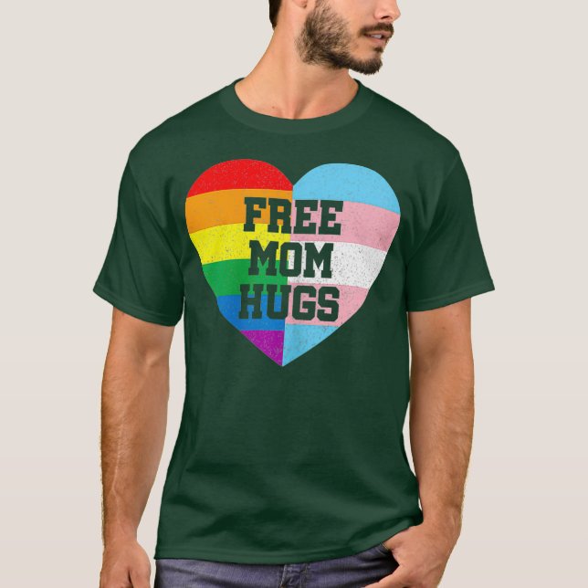 T-shirt Femen Free Mom Hugs Gay pride Cadeau transgenre (Devant)