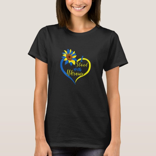 T-shirt Femen Loisir Coeur Ukraine Tournesol Ukrainien I S (Devant)