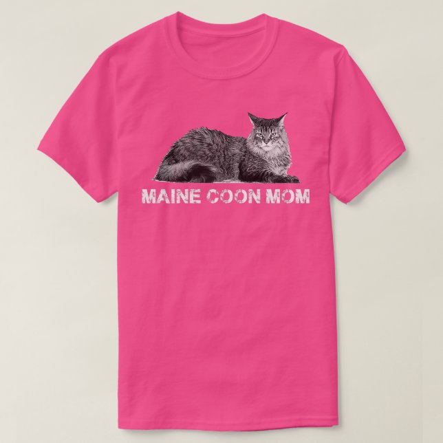 T-shirt Femen Maine coon Chat Cadeau Kitty, chaton, chats  (Design devant)
