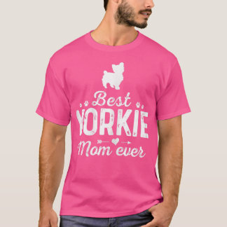 T-shirt Femen Yorkie Maman toujours Drôle Chien Mama Meill