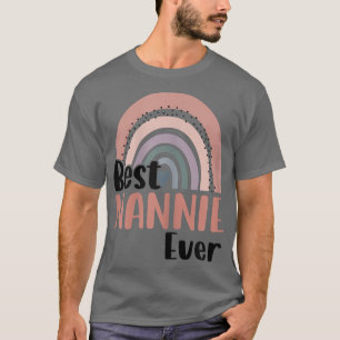 T-shirt Femens Boho Rainbow Best Nannie Ever Funny Nannie'