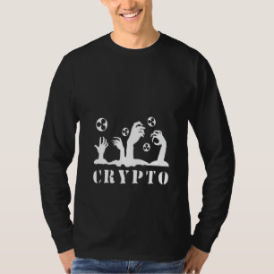 T-shirt Femens Crypto Ripple Zombie Crypto argent Blockcha