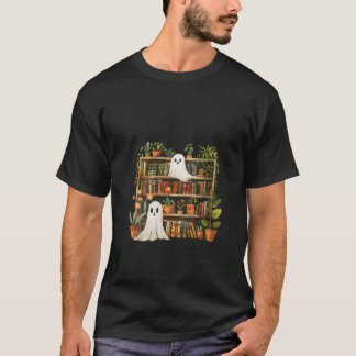 T-shirt Femens Cute Librarian Éffrayant Ghost Librairies P