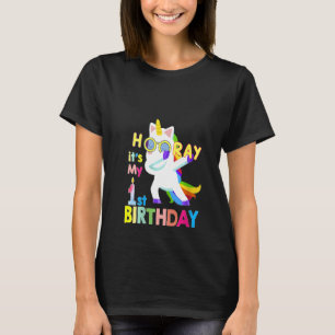 T-shirt Femens Hooray C'est mon premier anniversaire 1er a