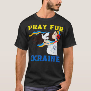 T-shirt Femens Love Ukraine Supporter Drapeau Couleur Bleu