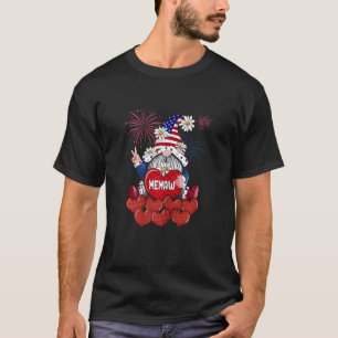 T-shirt Femens Memaw Gnome aime coeur doux Américain 4e
