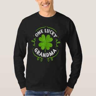 T-shirt Femens One Lucky Grand-mère Shamrock St Patricku20