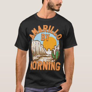T-shirt Femens Texas Cactus Amarillo par matin Cowgirl Ro