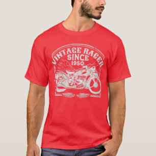 T-shirt Femens Vintage Racer Depuis 1950 Retro Motorbike M