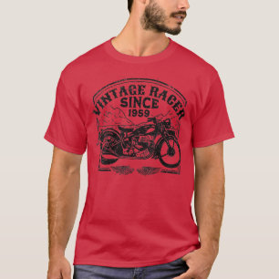 T-shirt Femens Vintage Racer Depuis 1959 Retro Motorbike M