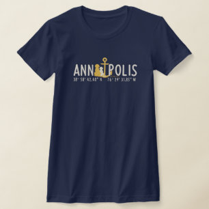 T-shirt féminin ancré à Annapolis Navy