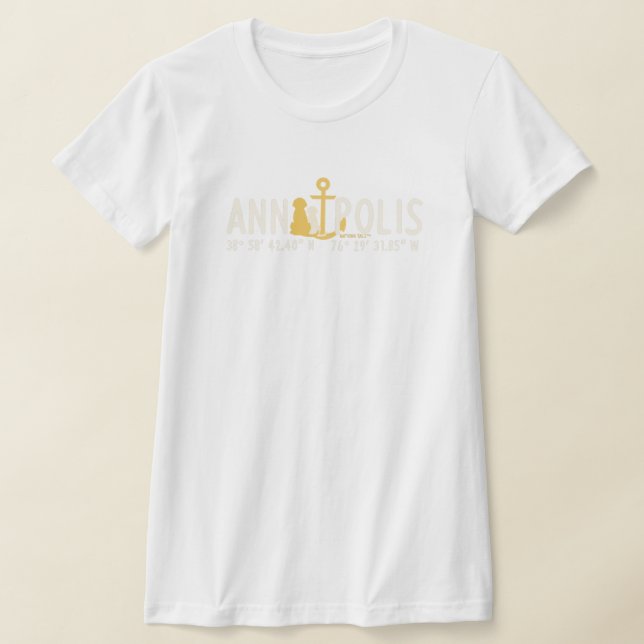 T-shirt féminin ancré à Annapolis Navy (Poser)