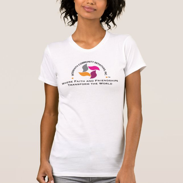 T-shirt féminin classique de marque ICI (blanc) (Devant)