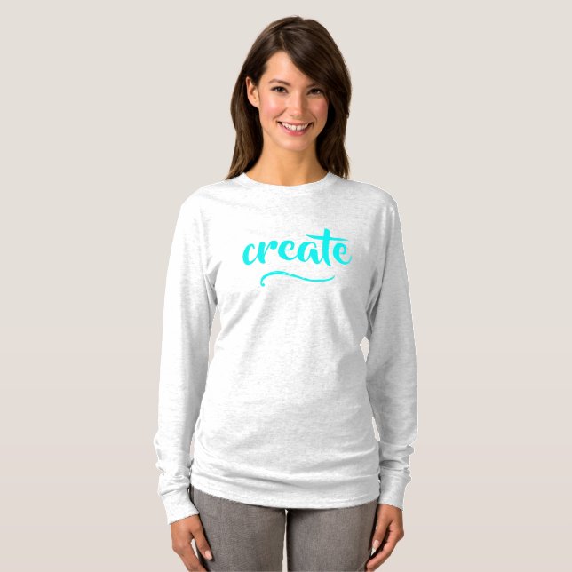 T-shirt féminin "Créer" (Devant entier)
