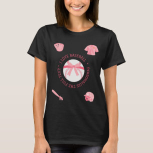 T-shirt féminin de baseball mignon sur mesure