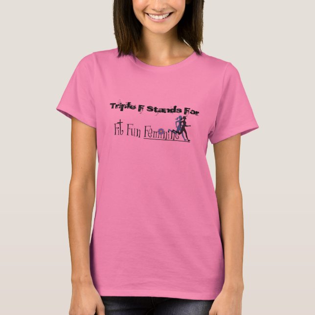 T-shirt féminin de groupe d'amusement convenable (Devant)