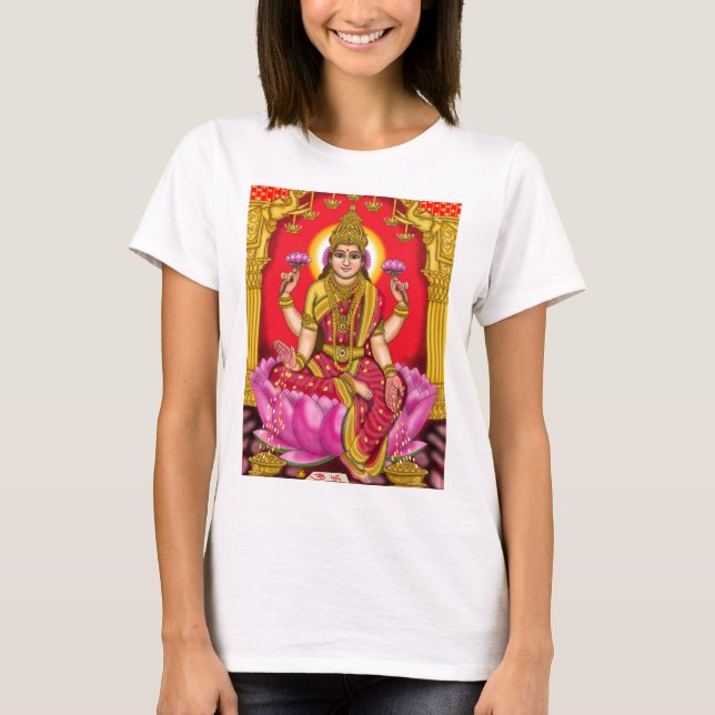 T-shirt féminin de la déesse Lakshmi (Devant)