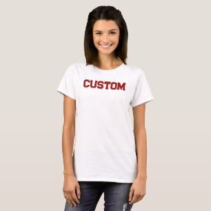 T-shirt féminin de l'Université White & Red CUSTOM
