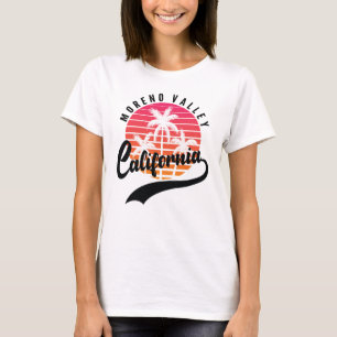 T-shirt féminin de Moreno Valley, Californie Sunse